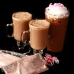2 keto peppermint mochas and an iced low carb peppermint mocha, along with several baggies of mix.